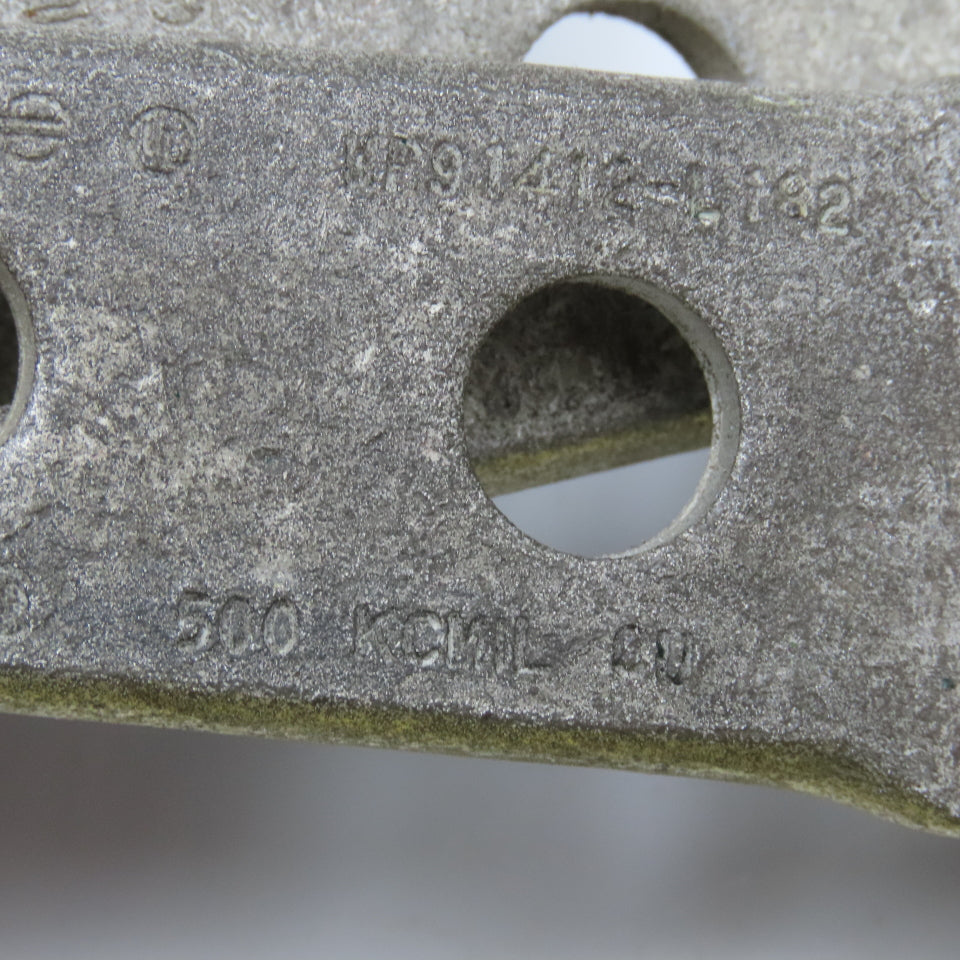 WP91412-L182 500KCMIL CU 2 Hole Crimp Lug Brown Wire Connector Lot Of 4