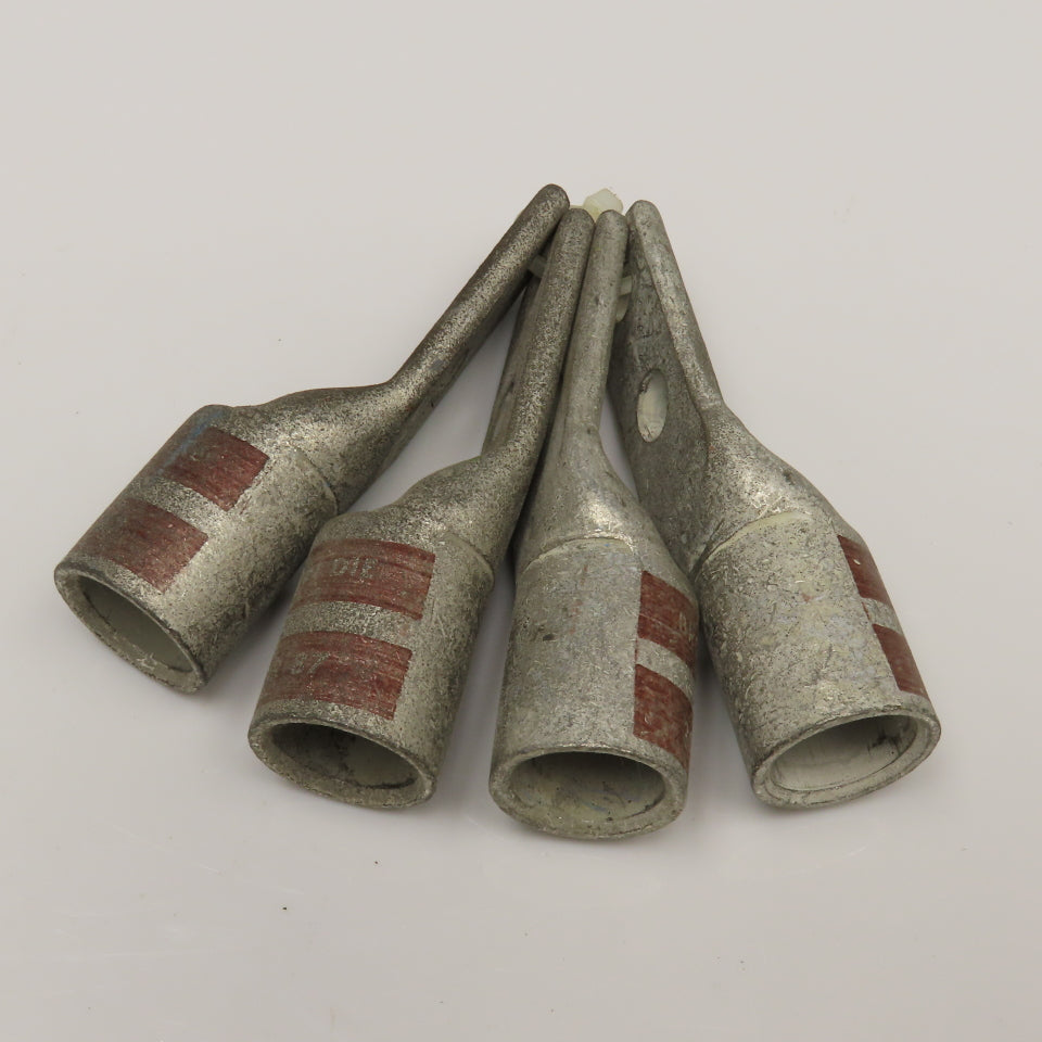 WP91412-L182 500KCMIL CU 2 Hole Crimp Lug Brown Wire Connector Lot Of 4