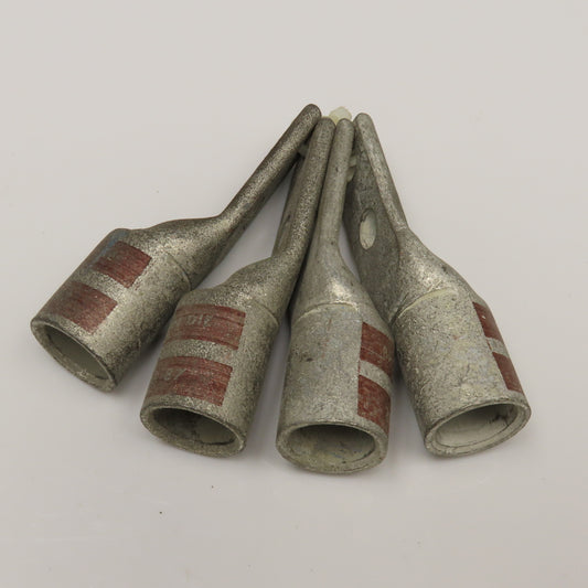 WP91412-L182 500KCMIL CU 2 Hole Crimp Lug Brown Wire Connector Lot Of 4