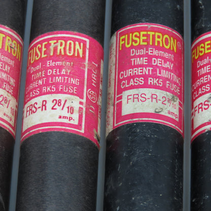 Fusetron FRS-R 2-8/10 2-8/10A Time Delay Class RK5 Fuse Lot Of 9