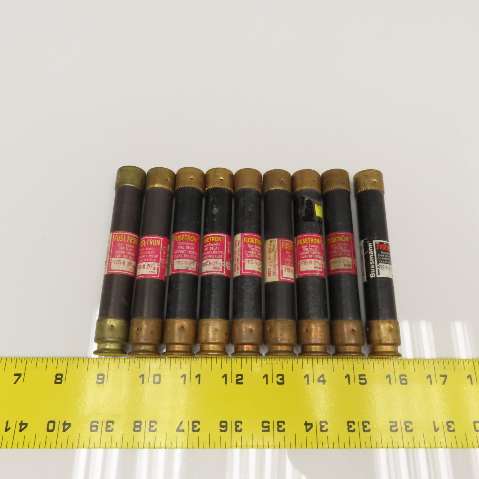 Fusetron FRS-R 2-8/10 2-8/10A Time Delay Class RK5 Fuse Lot Of 9