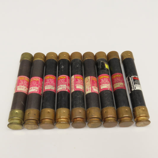 Fusetron FRS-R 2-8/10 2-8/10A Time Delay Class RK5 Fuse Lot Of 9