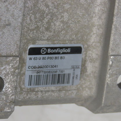 Bonfiglioli W 63 U 80 P80 B5 B3 Gear Reducer 25mm Bore COD.2G20013041 80:1 Ratio