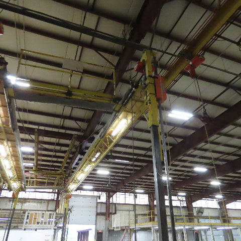 PWI 8 Post Powered Scaffold RV Manufacturing Lift Work Platform 9' Wide Each Bay