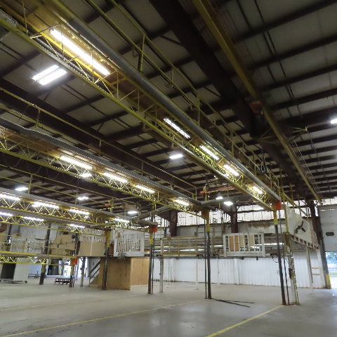 PWI 8 Post Powered Scaffold RV Manufacturing Lift Work Platform 9' Wide Each Bay