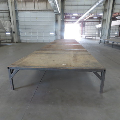 507" Long x 107" Wide Steel Frame Work Bench Assembly Weld Table 30" Tall