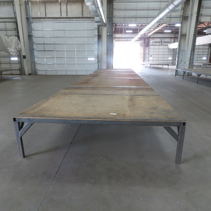 507" Long x 107" Wide Steel Frame Work Bench Assembly Weld Table 30" Tall