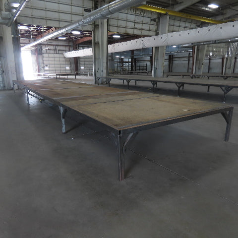 507" Long x 107" Wide Steel Frame Work Bench Assembly Weld Table 30" Tall