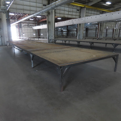 507" Long x 107" Wide Steel Frame Work Bench Assembly Weld Table 30" Tall