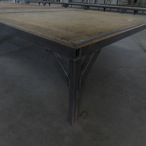 507" Long x 107" Wide Steel Frame Work Bench Assembly Weld Table 30" Tall