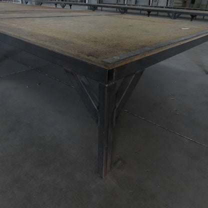 507" Long x 107" Wide Steel Frame Work Bench Assembly Weld Table 30" Tall