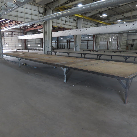 507" Long x 107" Wide Steel Frame Work Bench Assembly Weld Table 30" Tall