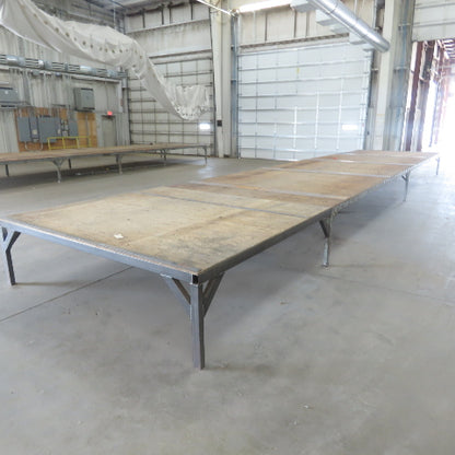 507" Long x 107" Wide Steel Frame Work Bench Assembly Weld Table 30" Tall