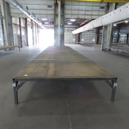 506" Long x 108" Wide Steel Frame Work Bench Assembly Weld Table 30" Tall