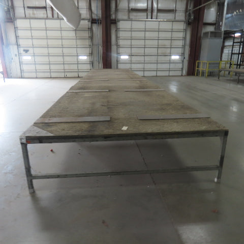 504" Long x 100" Wide Steel Frame Work Bench Assembly Weld Table 31" Tall