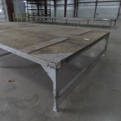 504" Long x 100" Wide Steel Frame Work Bench Assembly Weld Table 31" Tall