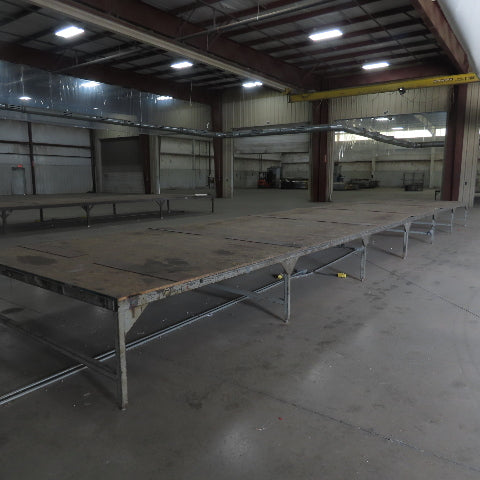 504" Long x 100" Wide Steel Frame Work Bench Assembly Weld Table 31" Tall