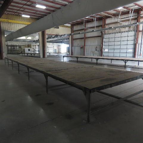504" Long x 100" Wide Steel Frame Work Bench Assembly Weld Table 31" Tall