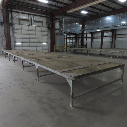 504" Long x 100" Wide Steel Frame Work Bench Assembly Weld Table 31" Tall