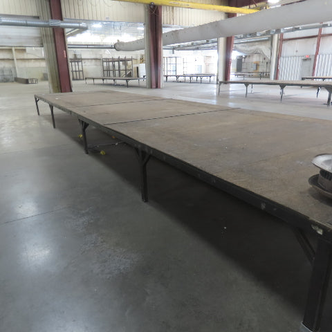 420" Long x 108" Wide Steel Frame Work Bench Assembly Weld Table 31-1/4" Tall