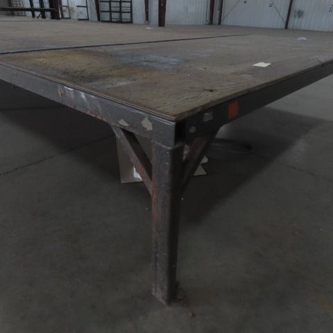 420" Long x 108" Wide Steel Frame Work Bench Assembly Weld Table 31-1/4" Tall