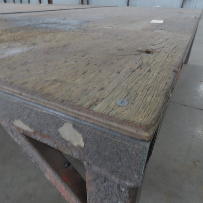 420" Long x 108" Wide Steel Frame Work Bench Assembly Weld Table 31-1/4" Tall