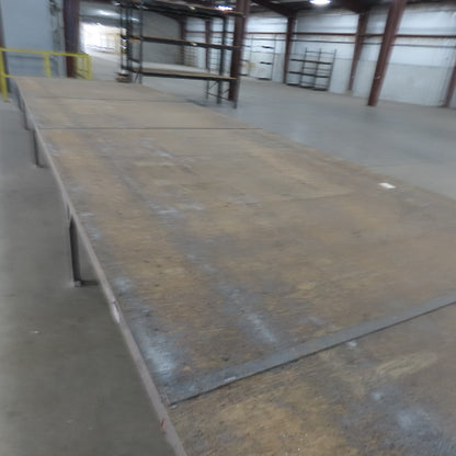 420" Long x 108" Wide Steel Frame Work Bench Assembly Weld Table 31-1/4" Tall