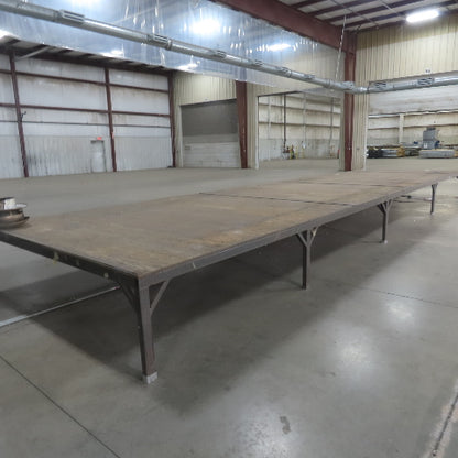 420" Long x 108" Wide Steel Frame Work Bench Assembly Weld Table 31-1/4" Tall