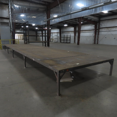 420" Long x 108" Wide Steel Frame Work Bench Assembly Weld Table 31-1/4" Tall