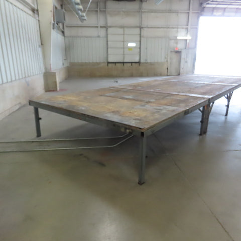 336-1/2" Long x 108" Wide Steel Frame Work Bench Assembly Weld Table 31" Tall