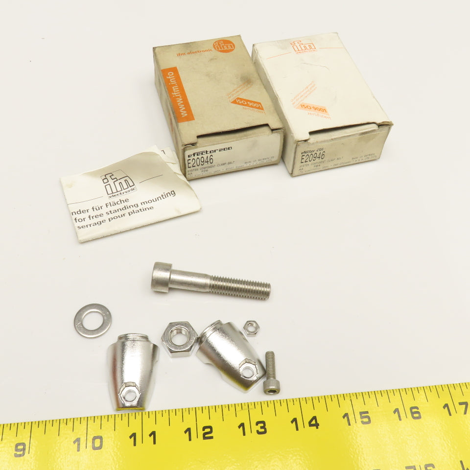 IFM E20946 Efector 200 System Component Clamp Lot Of 2