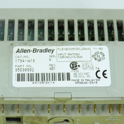 Allen Bradley 1794-IA16 Ser A Flex I/O Input Module 120VAC