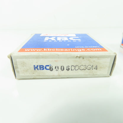 6006DDC3G14 Double Sealed Ball Bearing 55mm OD 30mm ID Bore Lot Of 2