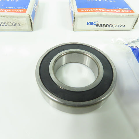 6006DDC3G14 Double Sealed Ball Bearing 55mm OD 30mm ID Bore Lot Of 2