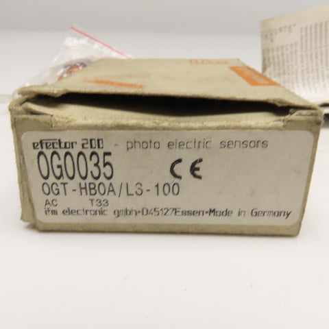IFM OG0035 OGT-HBOA/LS-100 Photoelectric Sensor