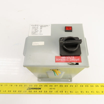Daykin MDGTB-07 500VA Transformer Disconnect Combo Pri 480V Sec 120V 1PH 60HZ