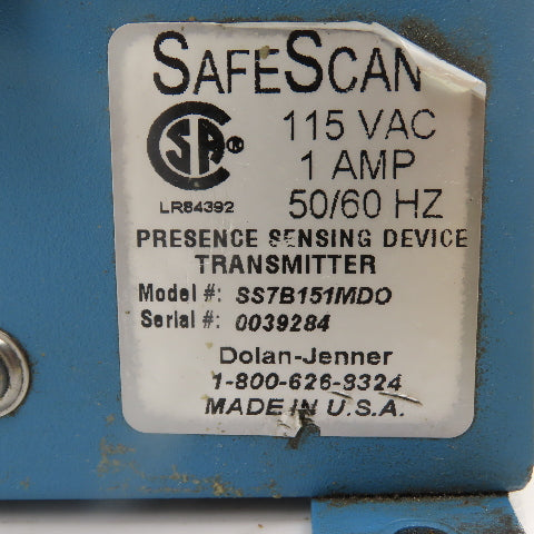 Dolan-Jenner SS7B151MDO SafeScan Presence Sensing Device Transmitter 115V 1A