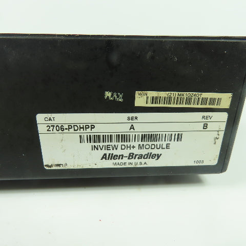 Allen Bradley 2706-PDHPP Ser A Rev B Inview DH+ Communication Module