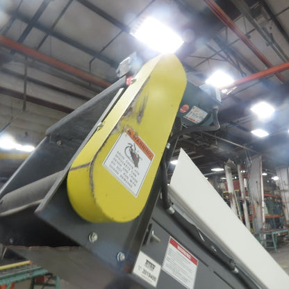 Titan 7' Long Incline Chip Conveyor 18" Belt 3Ph 230/460V 75" Discharge 35FPM