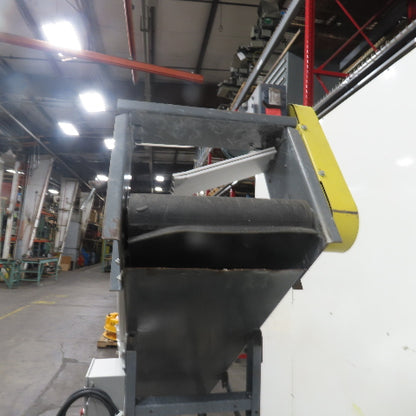 Titan 7' Long Incline Chip Conveyor 18" Belt 3Ph 230/460V 75" Discharge 35FPM