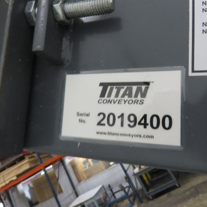 Titan 7' Long Incline Chip Conveyor 18" Belt 3Ph 230/460V 75" Discharge 35FPM