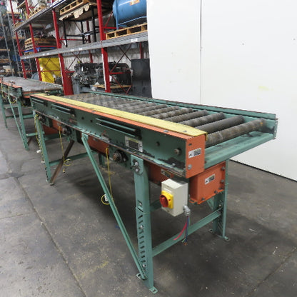 Roach 102" L x 23" W Chain Driven 2.5" Live Roller Conveyor 230/460V 18FPM