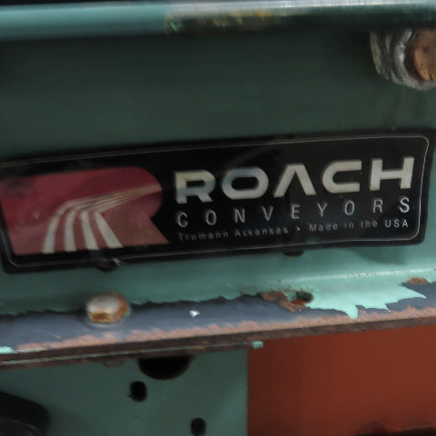 Roach 102" L x 23" W Chain Driven 2.5" Live Roller Conveyor 230/460V 18FPM