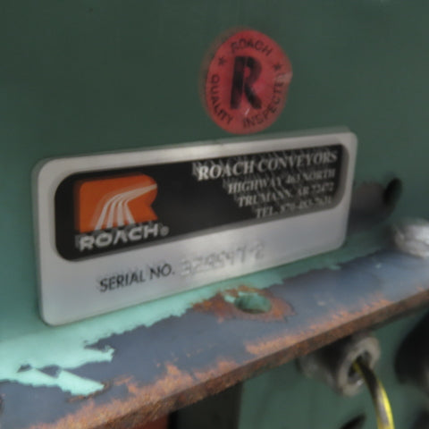 Roach 102" L x 23" W Chain Driven 2.5" Live Roller Conveyor 230/460V 18FPM