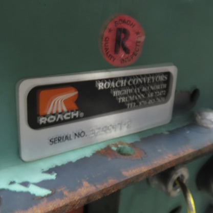 Roach 102" L x 23" W Chain Driven 2.5" Live Roller Conveyor 230/460V 18FPM