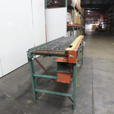 Roach 102" L x 23" W Chain Driven 2.5" Live Roller Conveyor 230/460V 18FPM