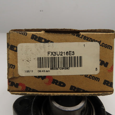 Rexnord FX3U216E3 1" Bore 2 Bolt Flange Mount End Bearing