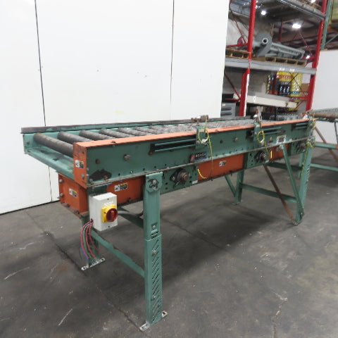 Roach 102" L x 25" W Chain Driven 2.5" Live Roller Conveyor 230/460V 18FPM