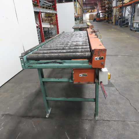 Roach 102" L x 25" W Chain Driven 2.5" Live Roller Conveyor 230/460V 18FPM