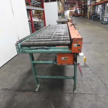Roach 102" L x 25" W Chain Driven 2.5" Live Roller Conveyor 230/460V 18FPM